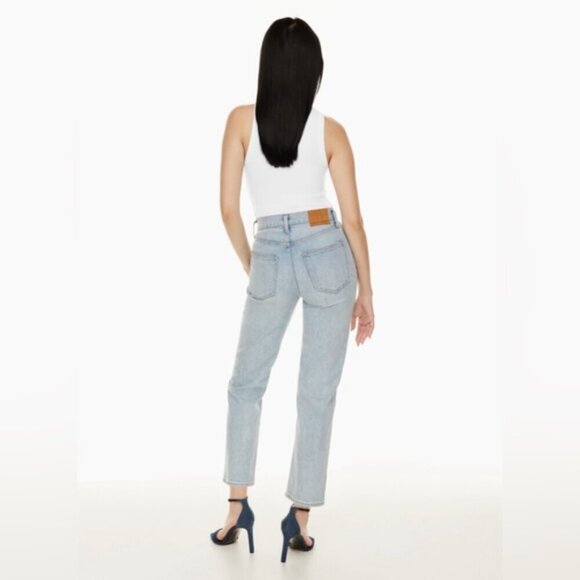 Aritzia The Arlo High Rise Straight 28l Size 25 Neutral Minimalist Basic - Picture 2 of 16